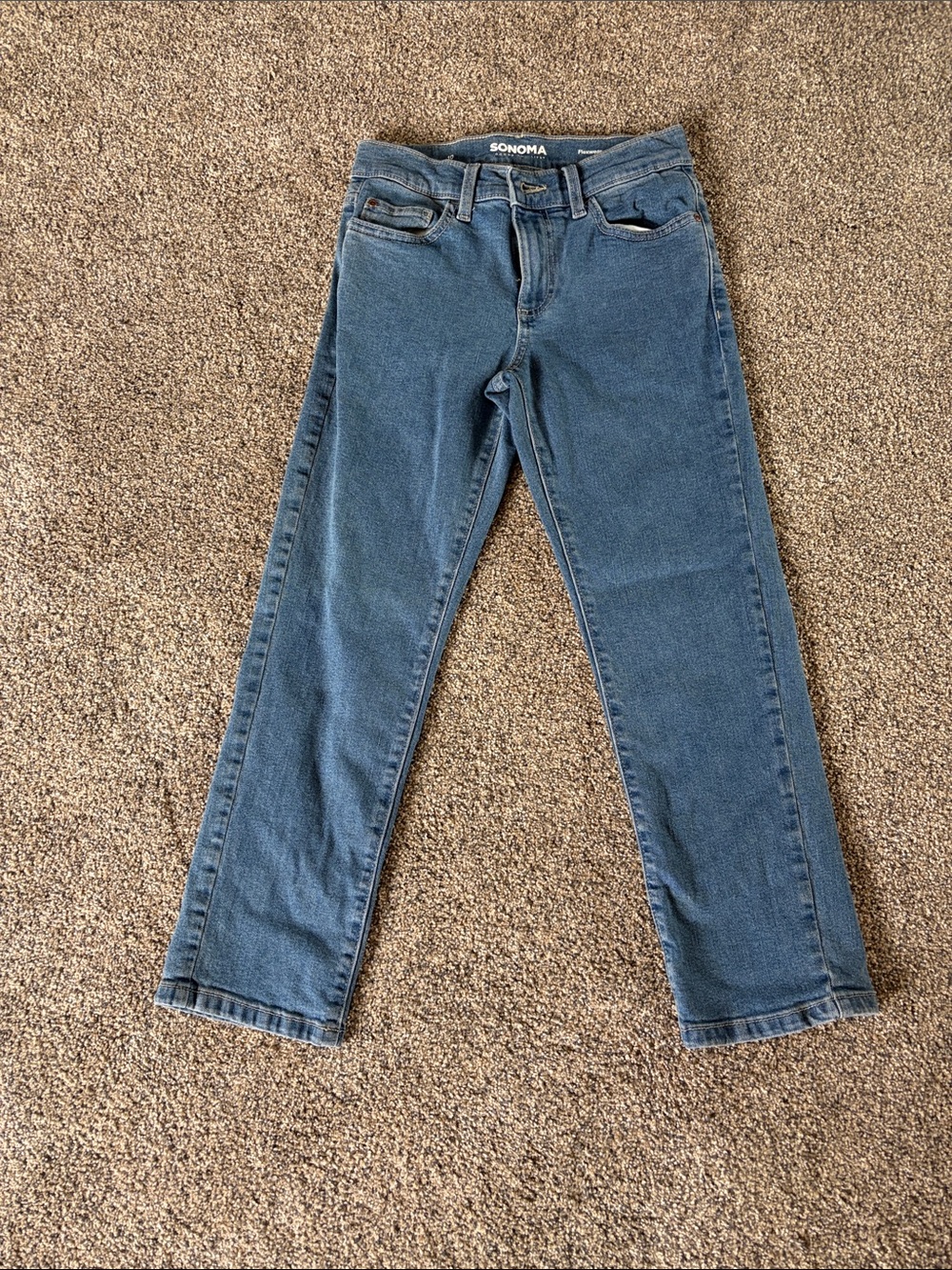 Boys SONOMA Medium Blue Straight-Leg Flexwear Jeans Size 10